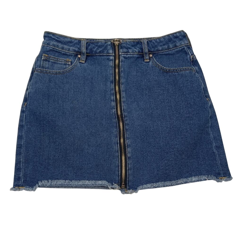 PacSun Zip Front Denim Mini Skirt XS